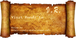 Viszt Renáta névjegykártya