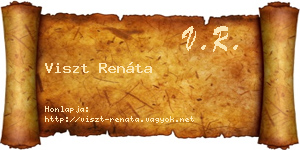Viszt Renáta névjegykártya